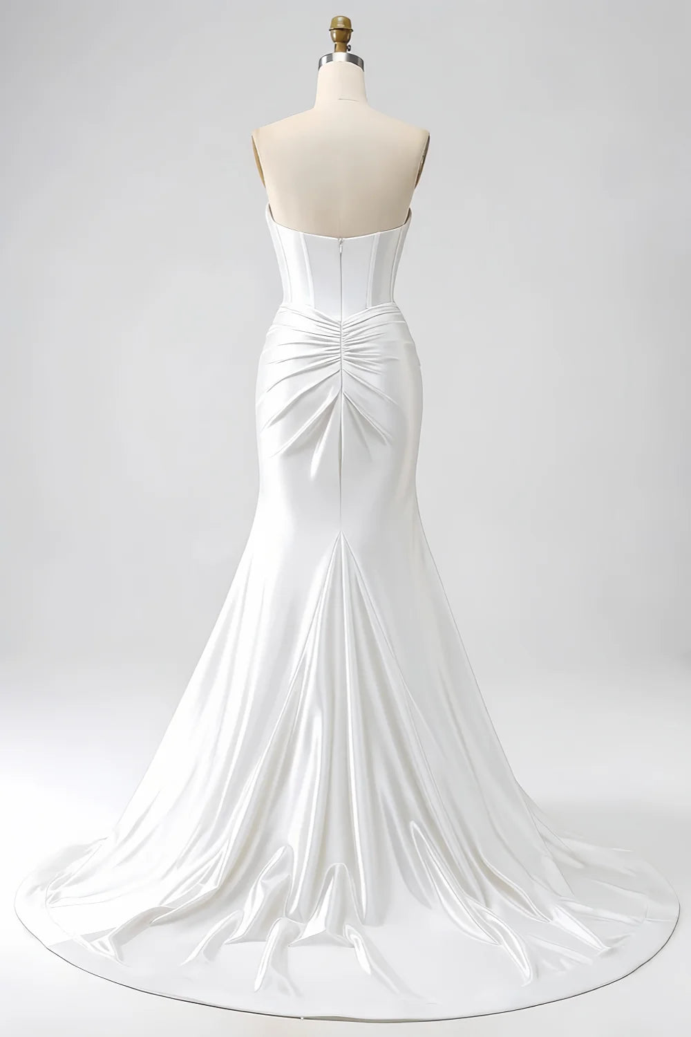 Kristen White Satin Twist-front Cutout Maxi Dress