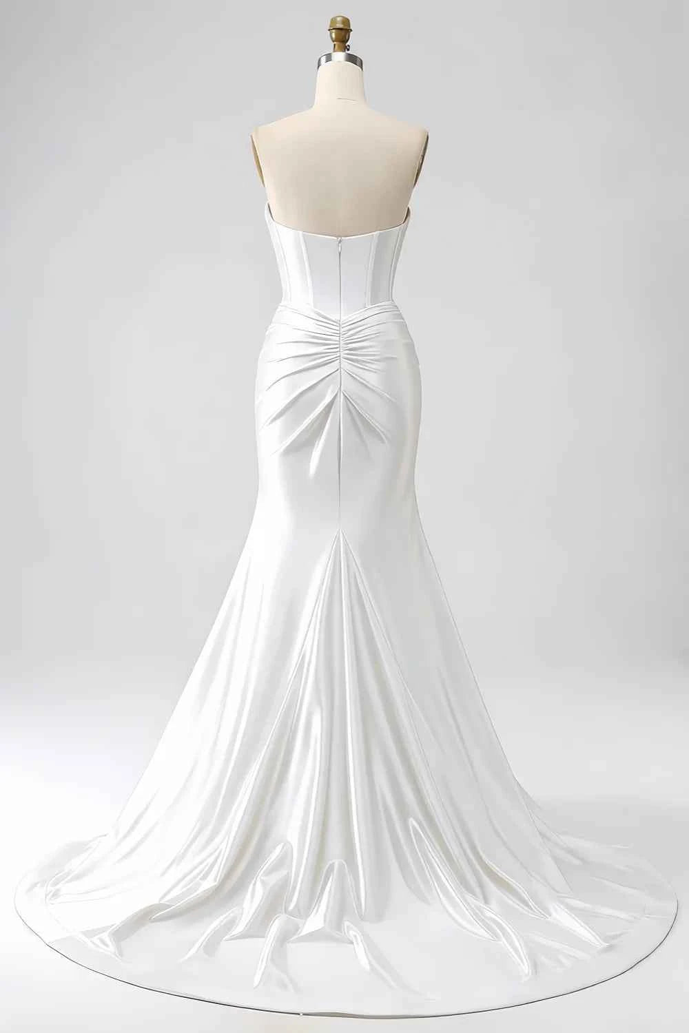 Kristen White Satin Twist-front Cutout Maxi Dress