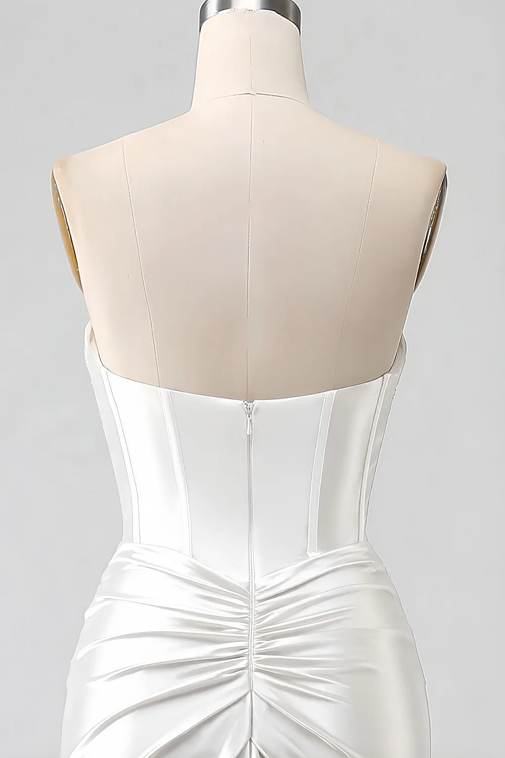 Kristen White Satin Twist-front Cutout Maxi Dress