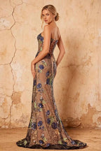 Mabel Black Mermaid Strapless Maxi Dress With Slit