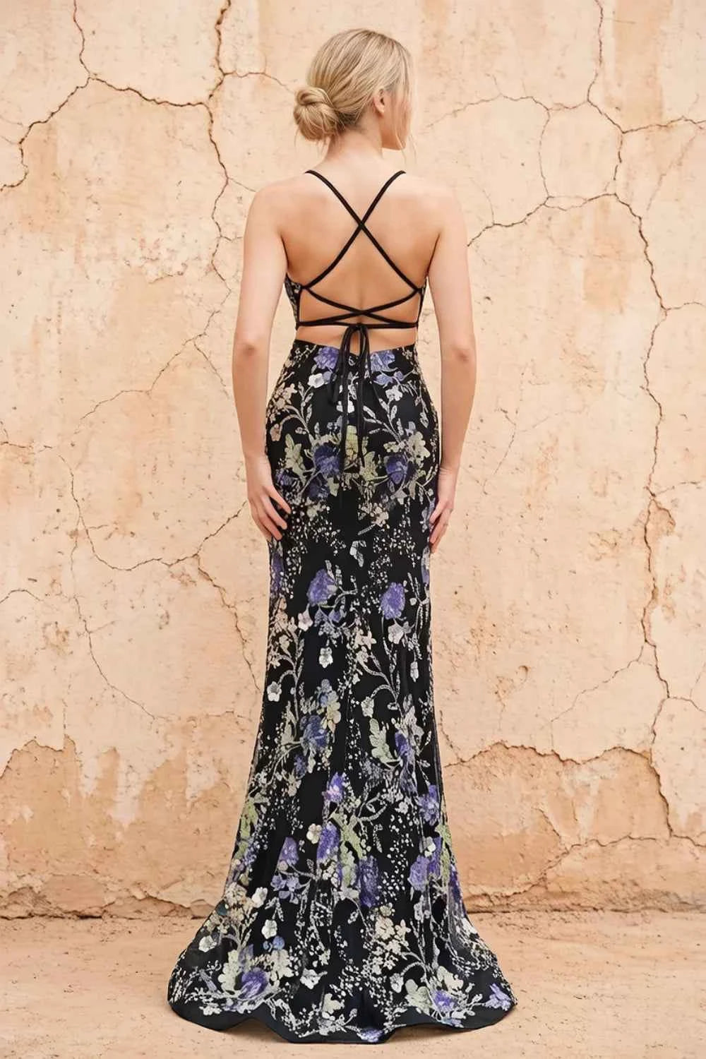 Madeline Black Sparkly Tulle Mermaid Maxi Dress