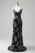 Madeline Black Sparkly Tulle Mermaid Maxi Dress