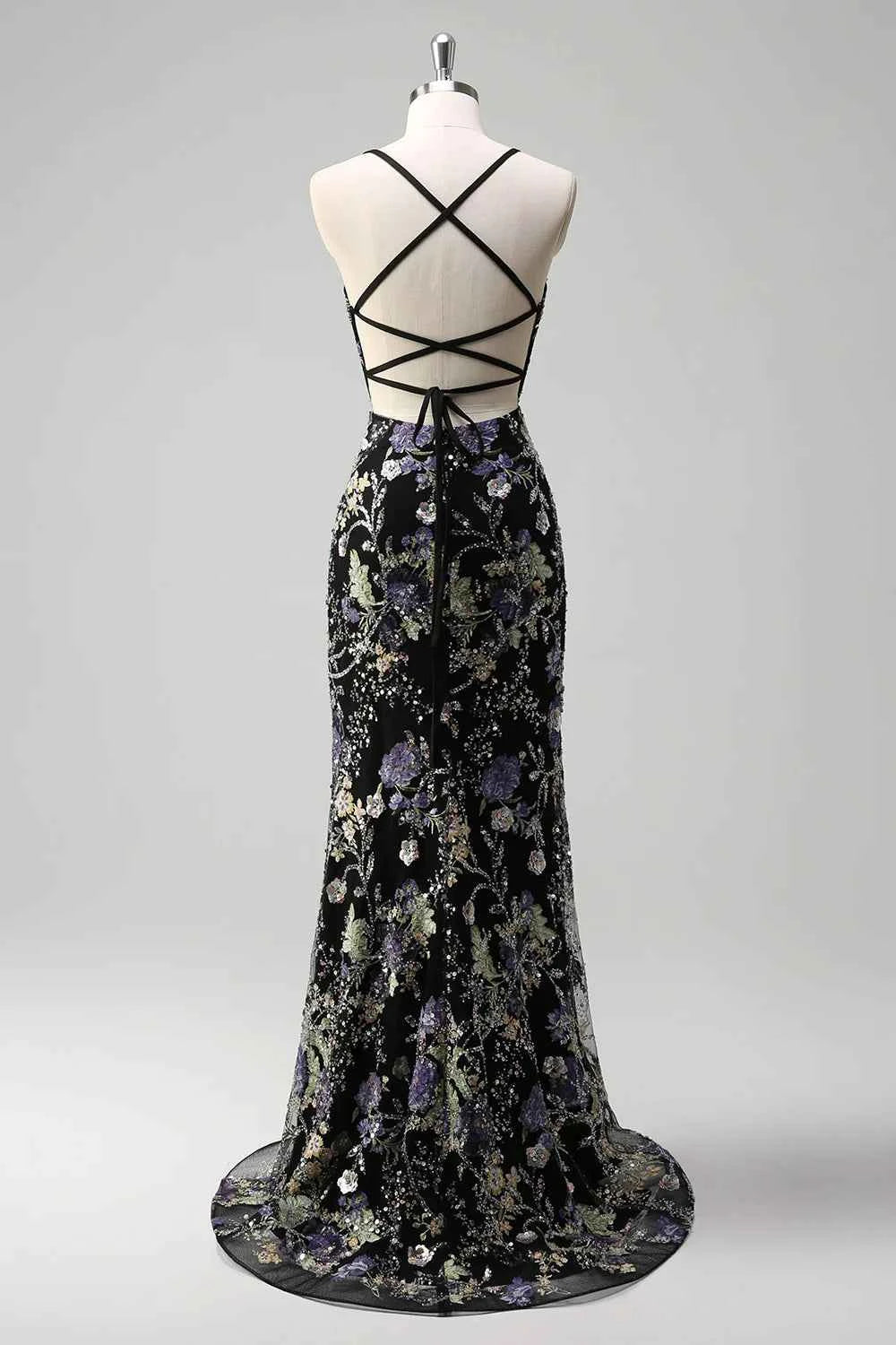 Madeline Black Sparkly Tulle Mermaid Maxi Dress