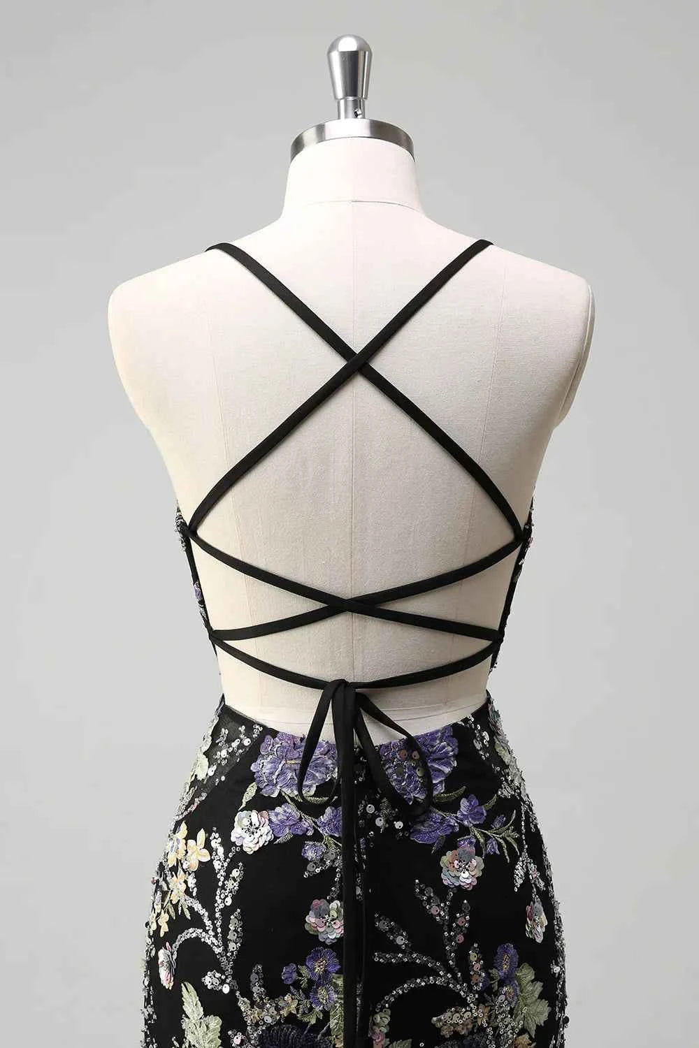 Madeline Black Sparkly Tulle Mermaid Maxi Dress