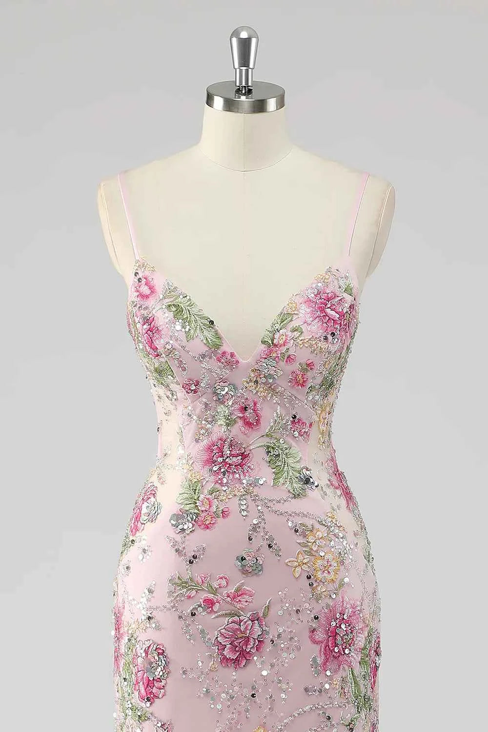 Madeline Pink Sparkly Tulle Mermaid Maxi Dress