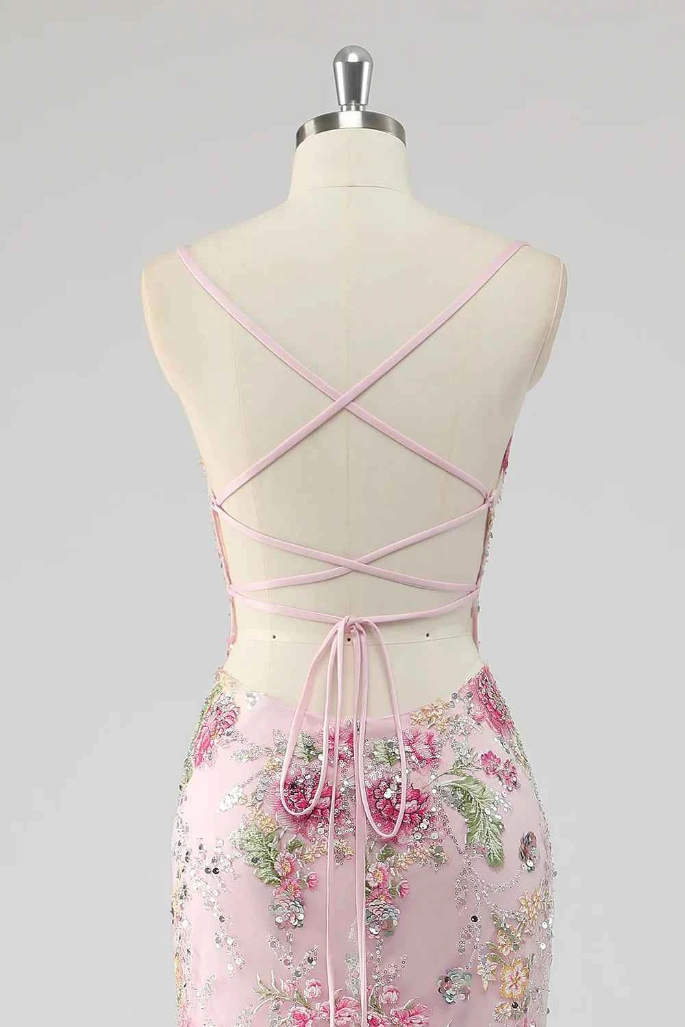 Madeline Pink Sparkly Tulle Mermaid Maxi Dress