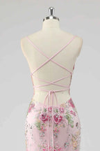 Madeline Pink Sparkly Tulle Mermaid Maxi Dress