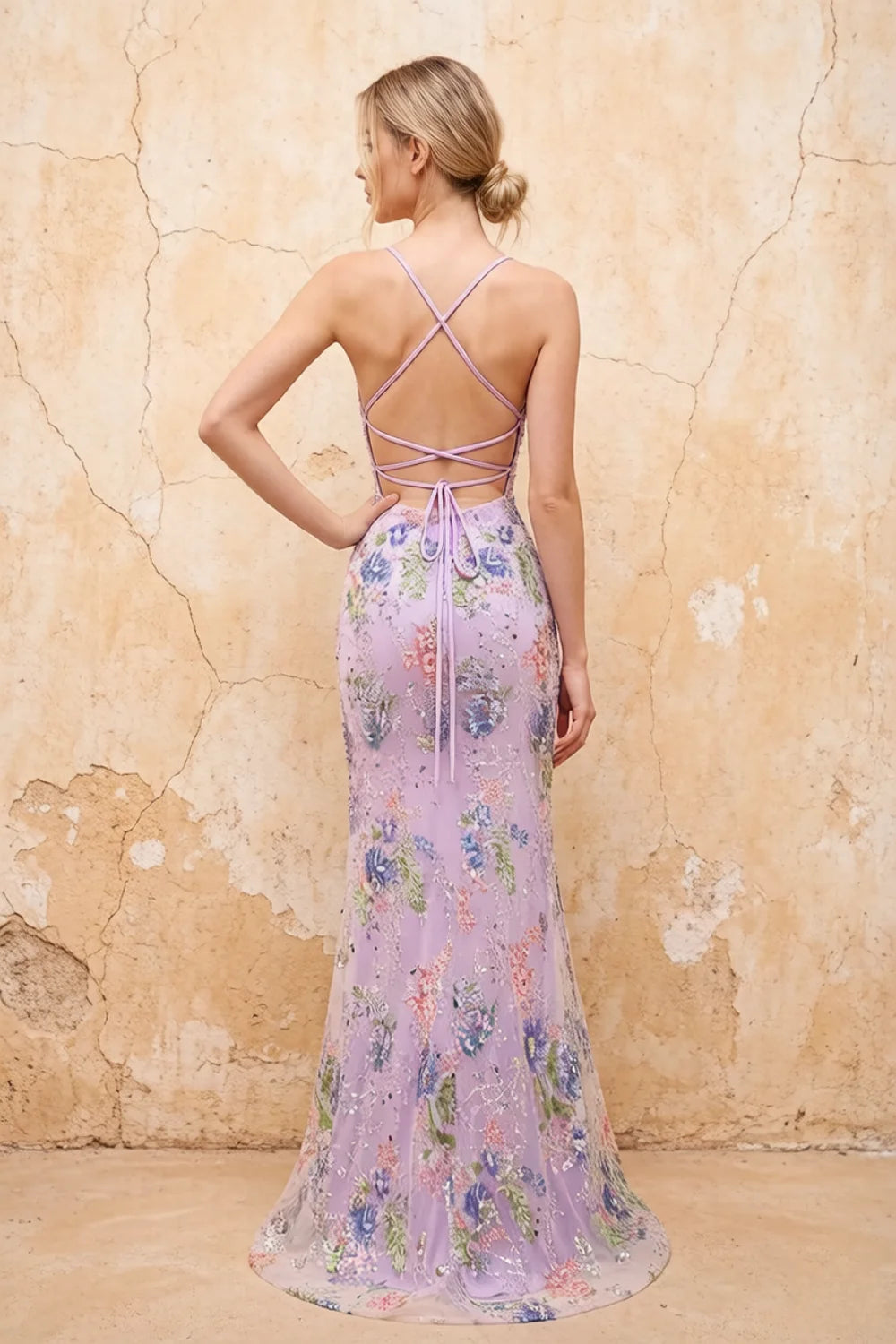 Madeline Purple Sparkly Tulle Mermaid Maxi Dress Secondary image