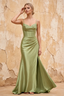 Margaret Dusty Sage Satin Sheath Corset Maxi Dress