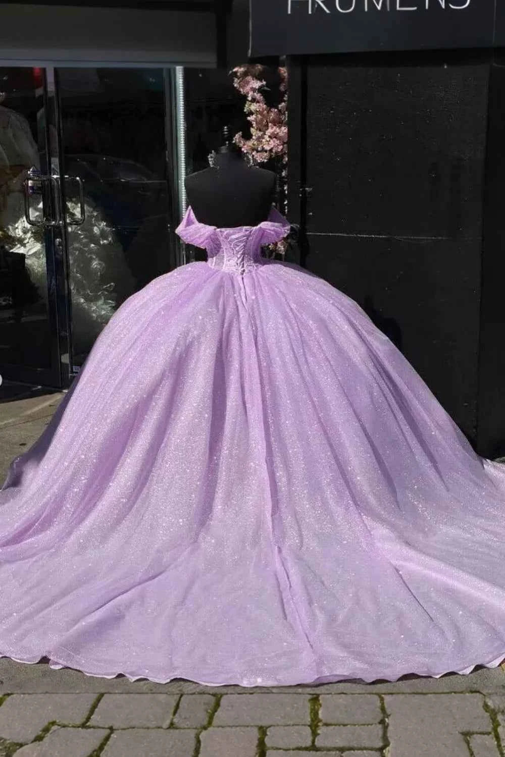Zara Purple Rhinestone Quinceanera Dresses | Lilac Ball Gown